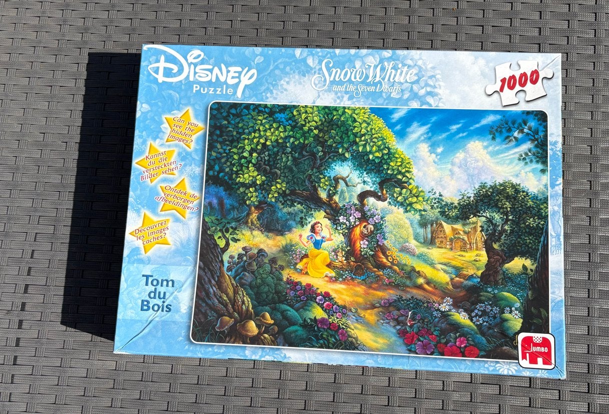 Disney Sneeuwwitje Legpuzzel 1000 stukjes Tom du Bois, Hobby en Vrije tijd, Ophalen of Verzenden, 500 t/m 1500 stukjes, Zo goed als nieuw