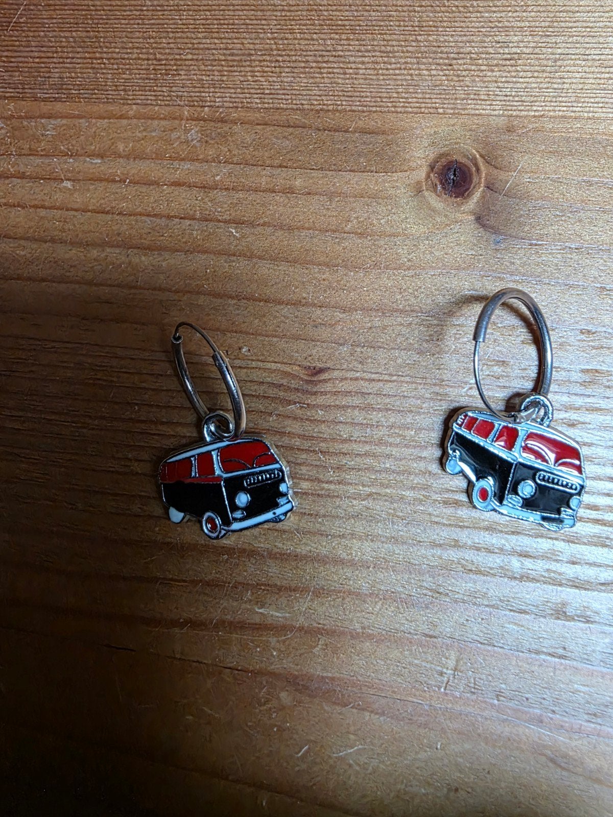 Creolen met Volkswagen busje, Sieraden, Tassen en Uiterlijk, Overige materialen, Ophalen of Verzenden, Zilver, Hangers