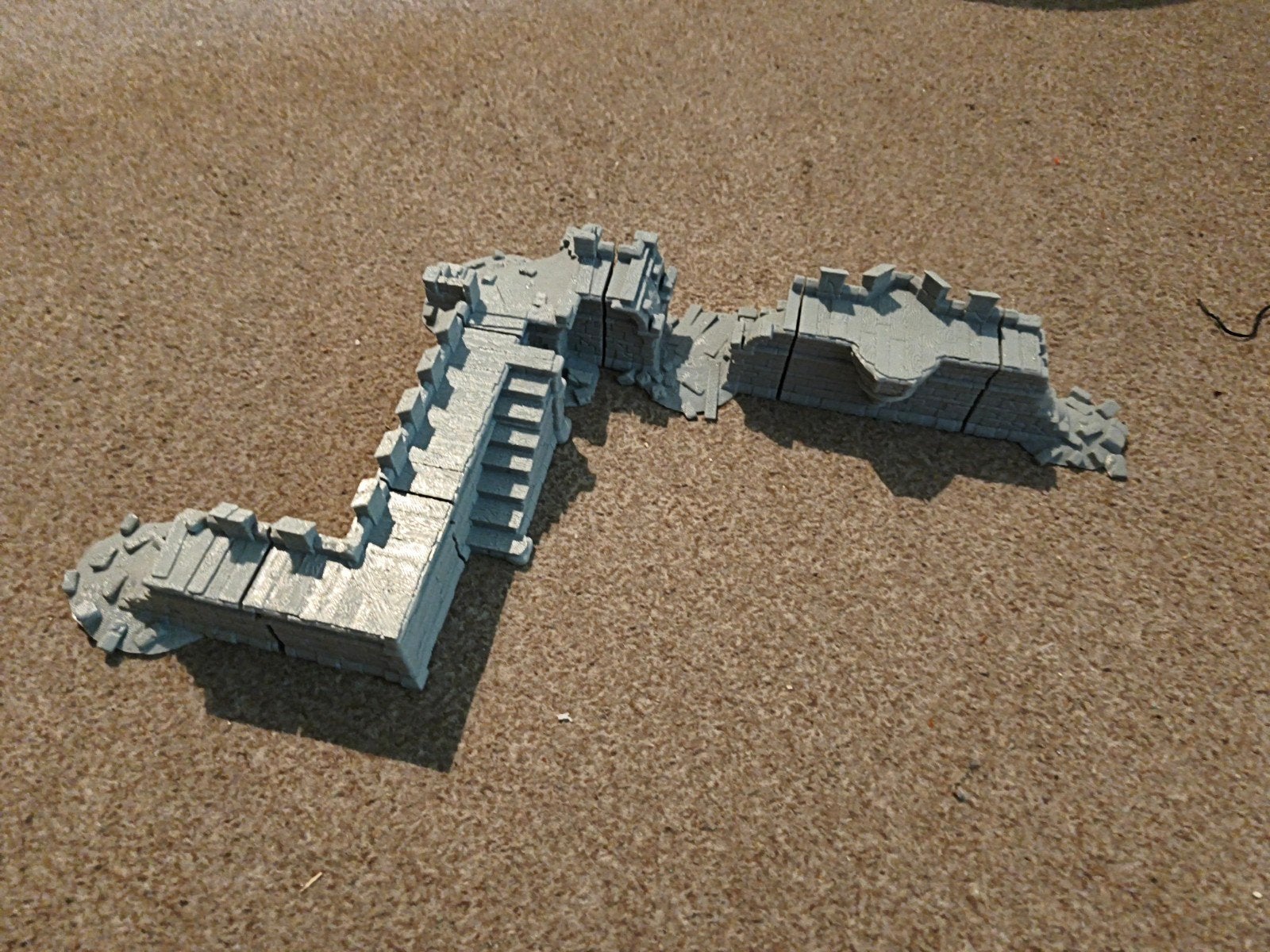 3D Geprinte Modulaire Ruïnes voor Diorama/Wargames, Ophalen of Verzenden, Gebruikt, Groter dan 1:35, Diorama