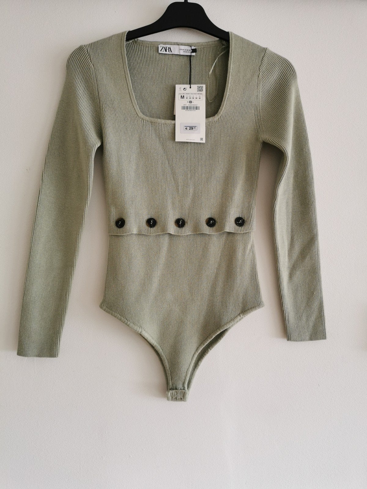 ZARA tricot body mt. M, Verzenden, Nieuw, Groen, Maat 38/40 (M)