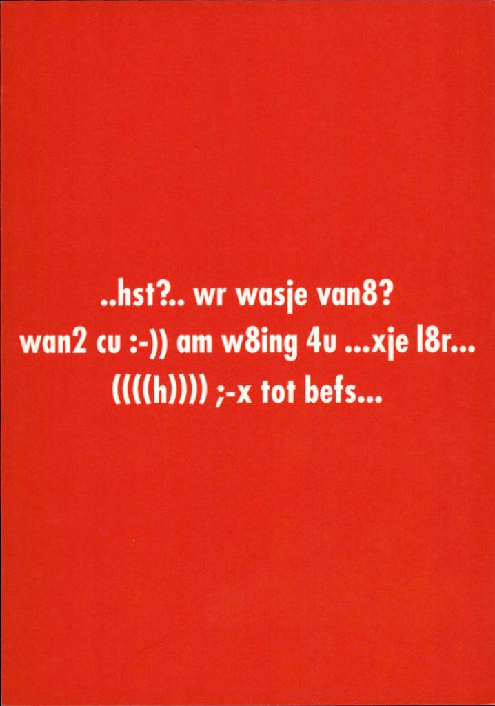 hst? wr wasje van8?  :-x tot befs. Kitkat, Verzamelen, Verzenden, 1980 tot heden, Ongelopen, Overige thema's