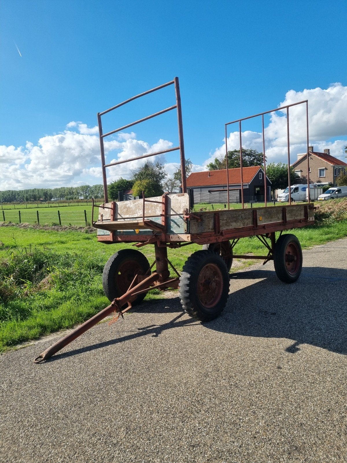 Degelijke hooiwagen/platwagen voor diverse doeleinden, Ophalen of Verzenden, Gebruikt