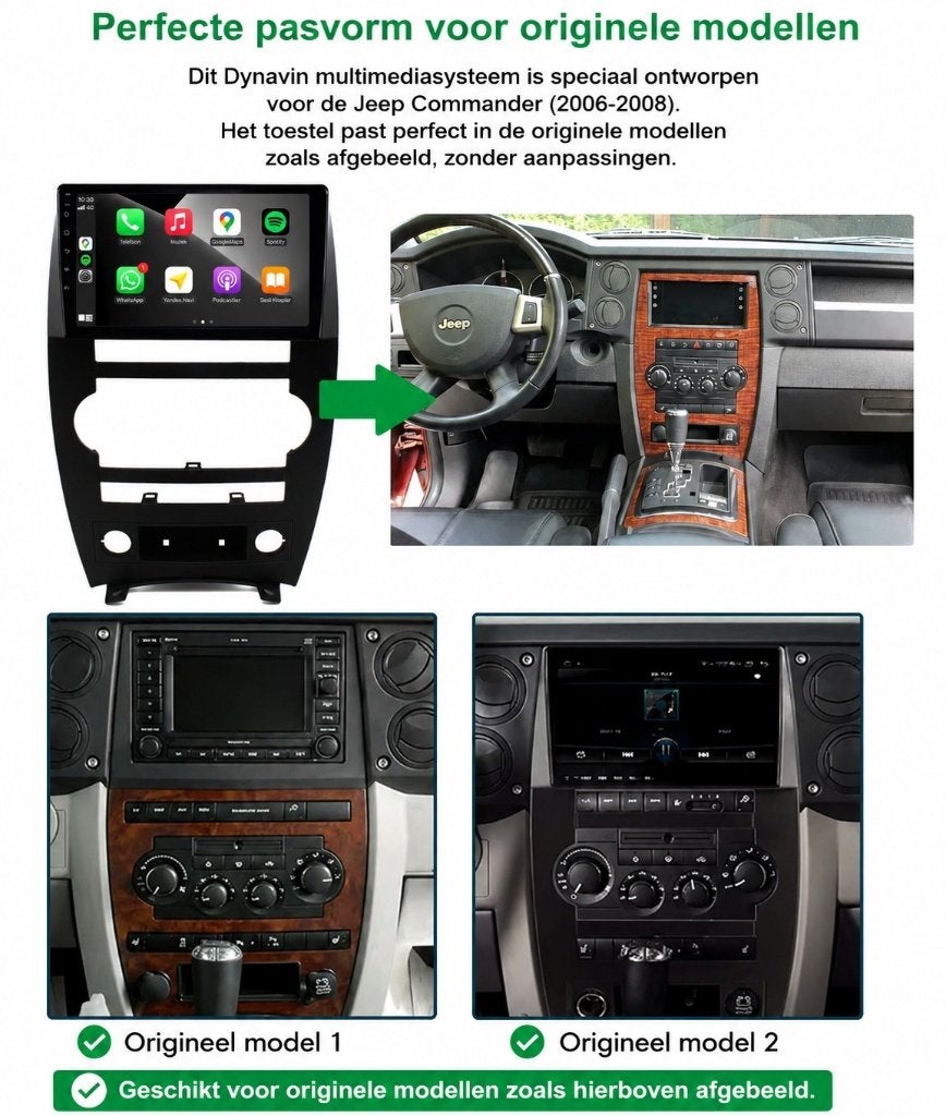 radio navigatie jeep commander carkit android auto carplay, Ophalen of Verzenden, Dynavin, VERKOOP@INBOUWNAVIGATIE.COM, Oberonweg 262 3208pg