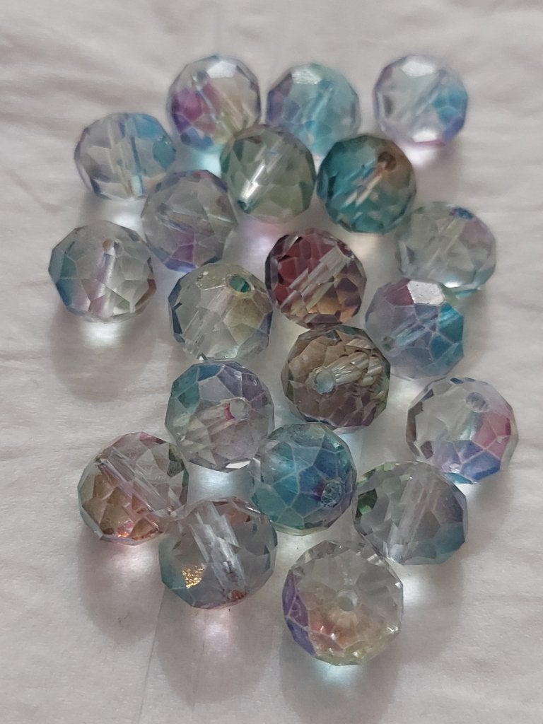 Meerkleurige facet kristal glaskralen, Hobby en Vrije tijd, Kralen en Sieraden maken, Ophalen of Verzenden, Nieuw, Kraal