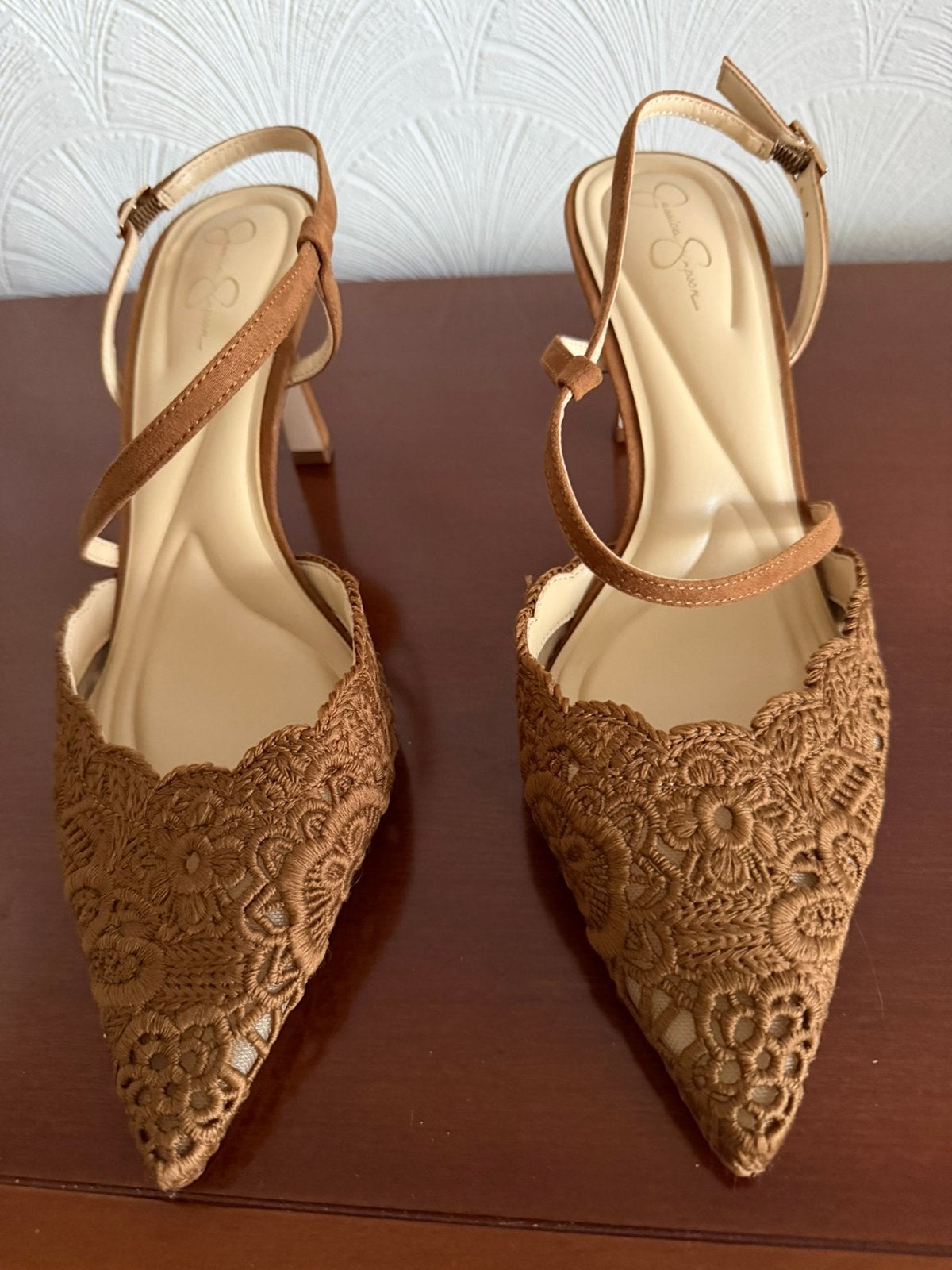 Bruine schoenen met hakken maat 9,5M/41, Bruin, Nieuw, Ophalen of Verzenden, Schoenen met hoge hakken