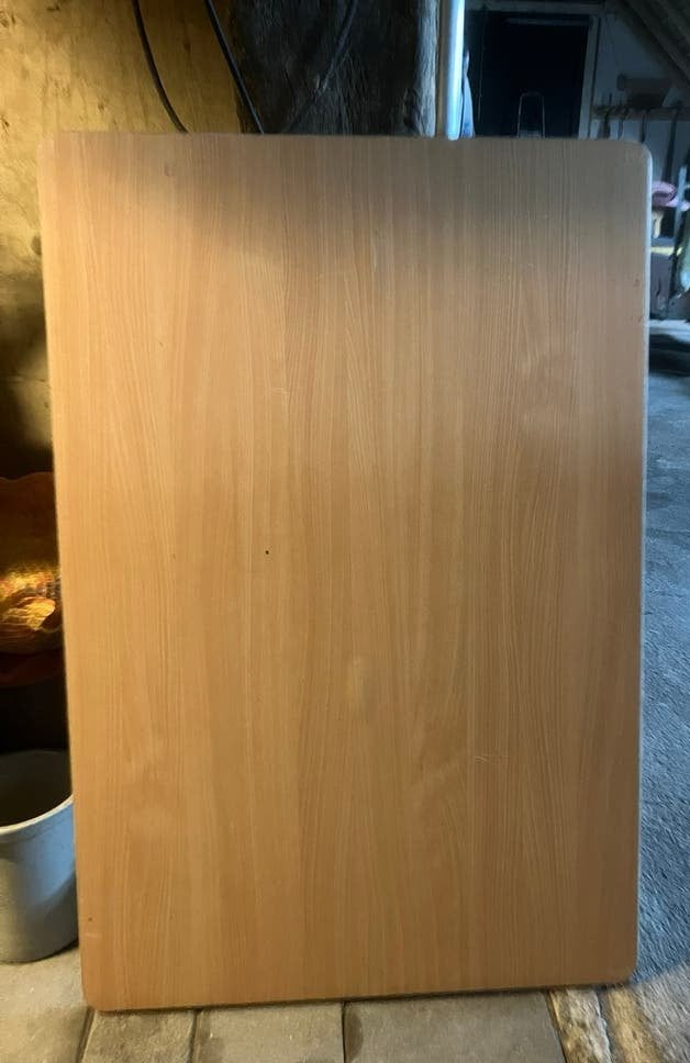 Stevig tafelblad fineer op multiplex 122x82x2 cm, Ophalen, Gebruikt, 50 tot 100 cm, 100 tot 150 cm