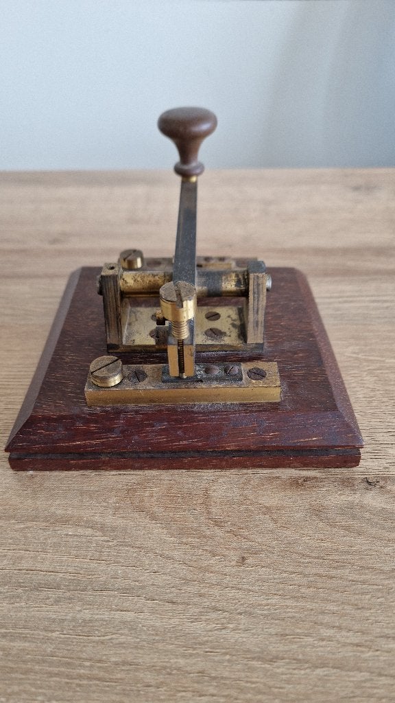 Vintage Morse Code Sleutel, Telecommunicatie, Zenders en Ontvangers, Ophalen, Gebruikt, Zender