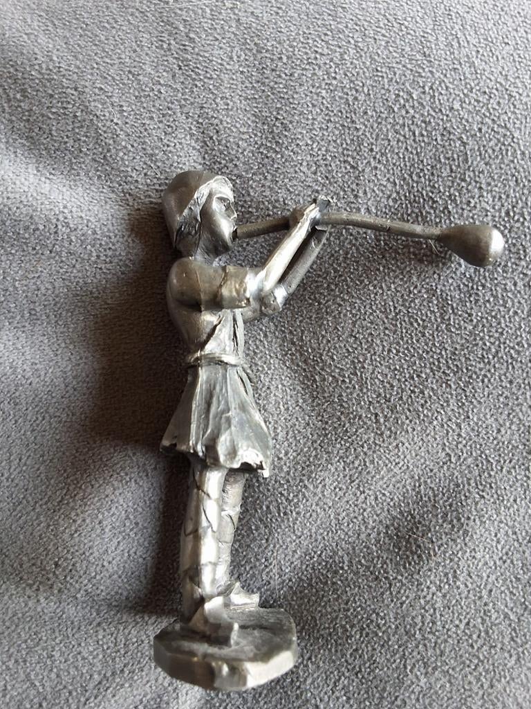 Tin beeldje glas blazer ca 8cm gestikkerd daalderop, Ophalen of Verzenden