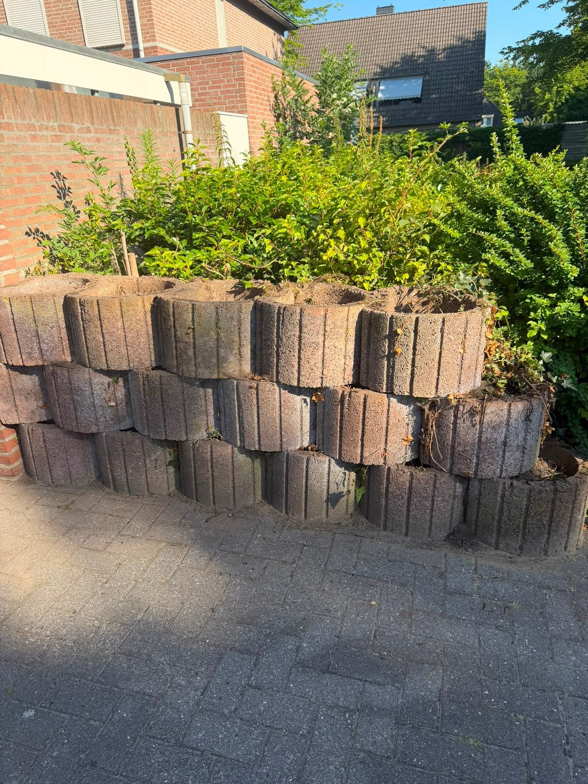 Stapelbare bloembaken, Tuin en Terras, Tegels en Klinkers, Ophalen, Zo goed als nieuw, Beton, Overige typen