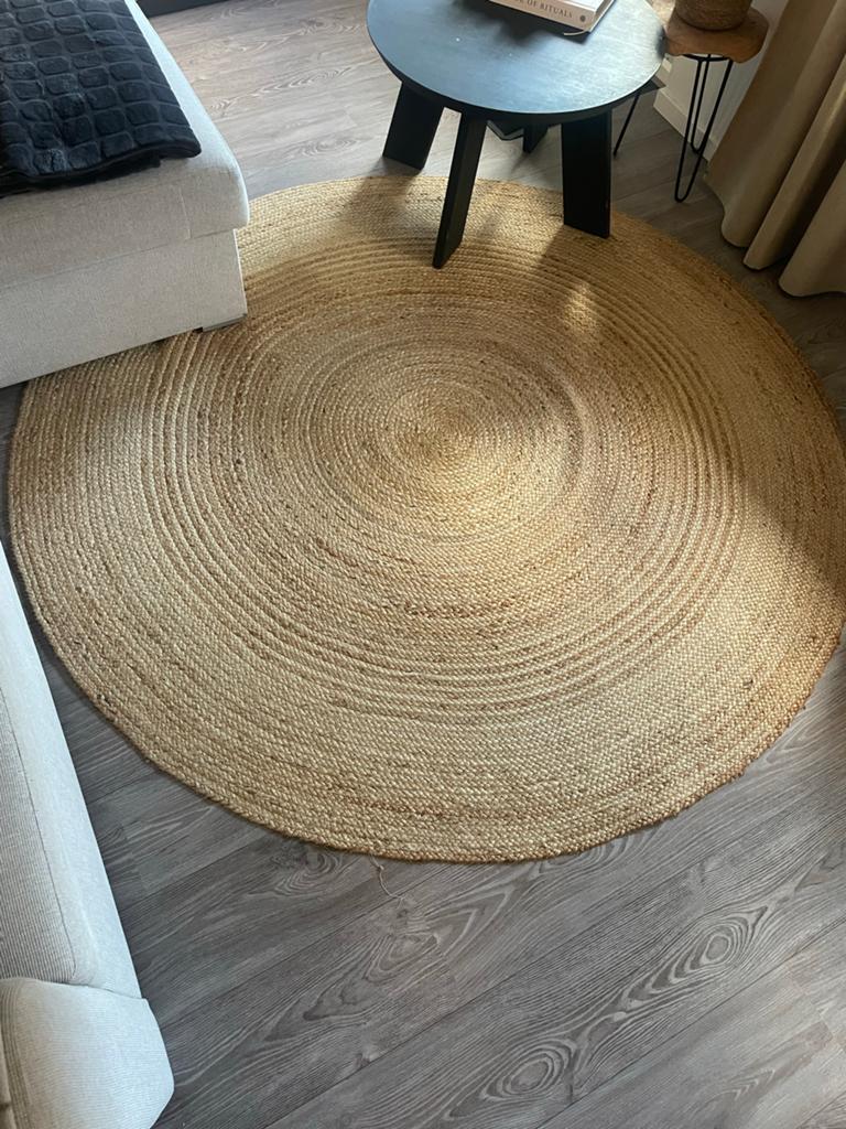 Rond vloerkleed van hennep - LABEL51, Gebruikt, Beige, 150 tot 200 cm, Rond