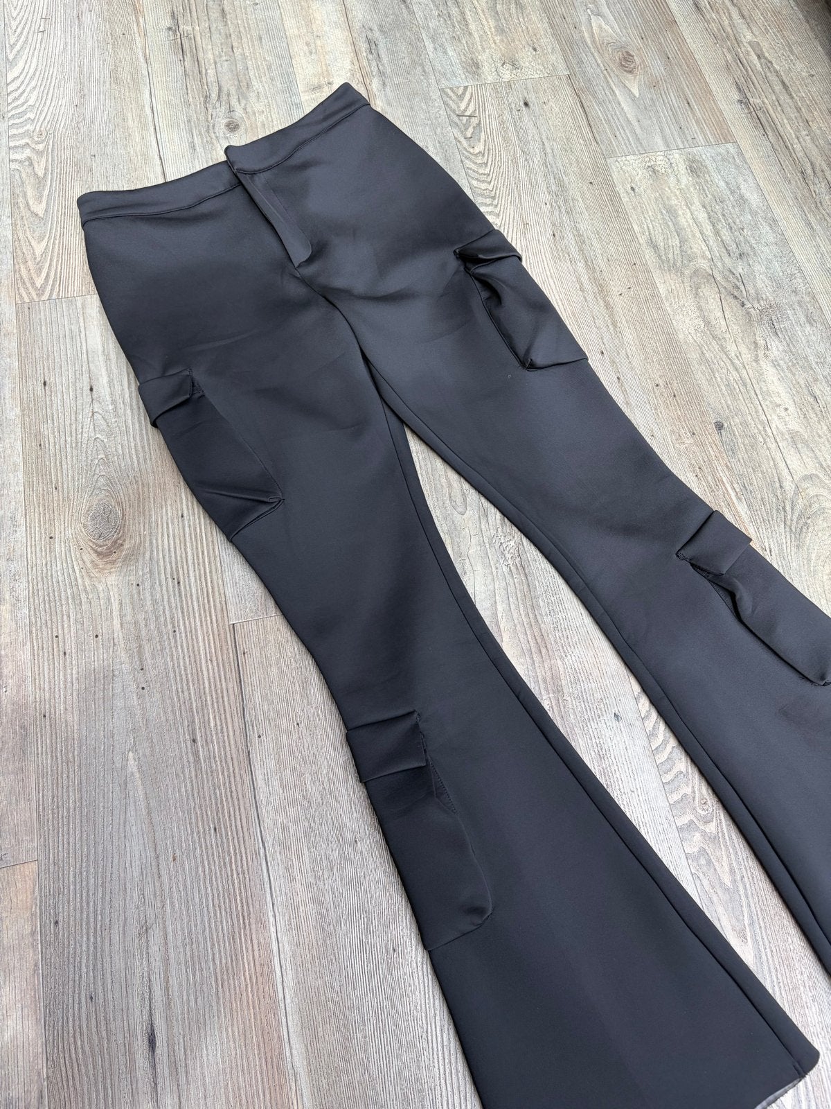 Manierre De Voir Cargo Flare Broek Zwart Maat M, Maat 38/40 (M), Zwart, Ophalen of Verzenden, Zo goed als nieuw