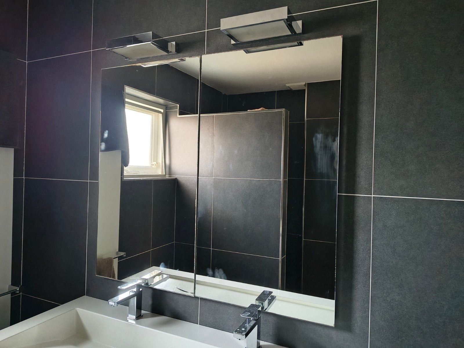 Gratis badkamerspiegels met verlichting, Huis en Inrichting, Woonaccessoires | Spiegels, Ophalen, Gebruikt, Minder dan 100 cm