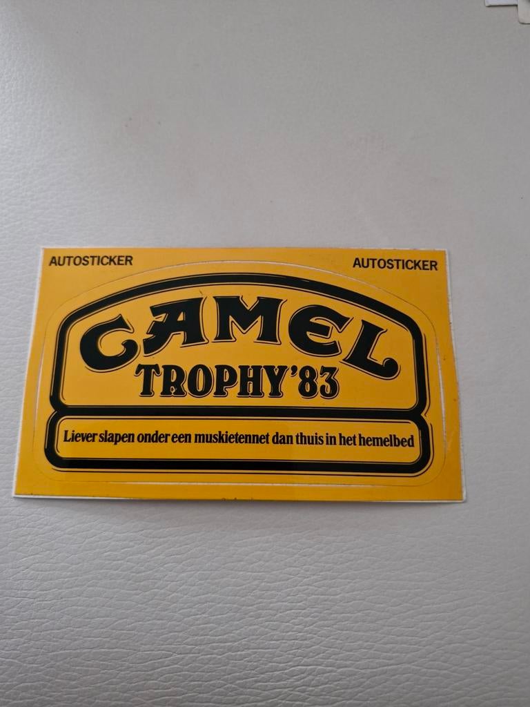 Vintage Camel Trophy '83 Autosticker - Zeldzaam!, Ophalen of Verzenden