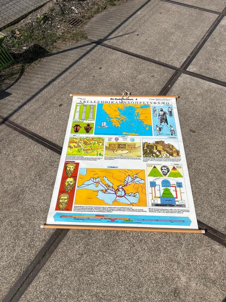 Grote Hebri Educatieve Kaart: De Oude Grieken, Ophalen, Geschiedenis