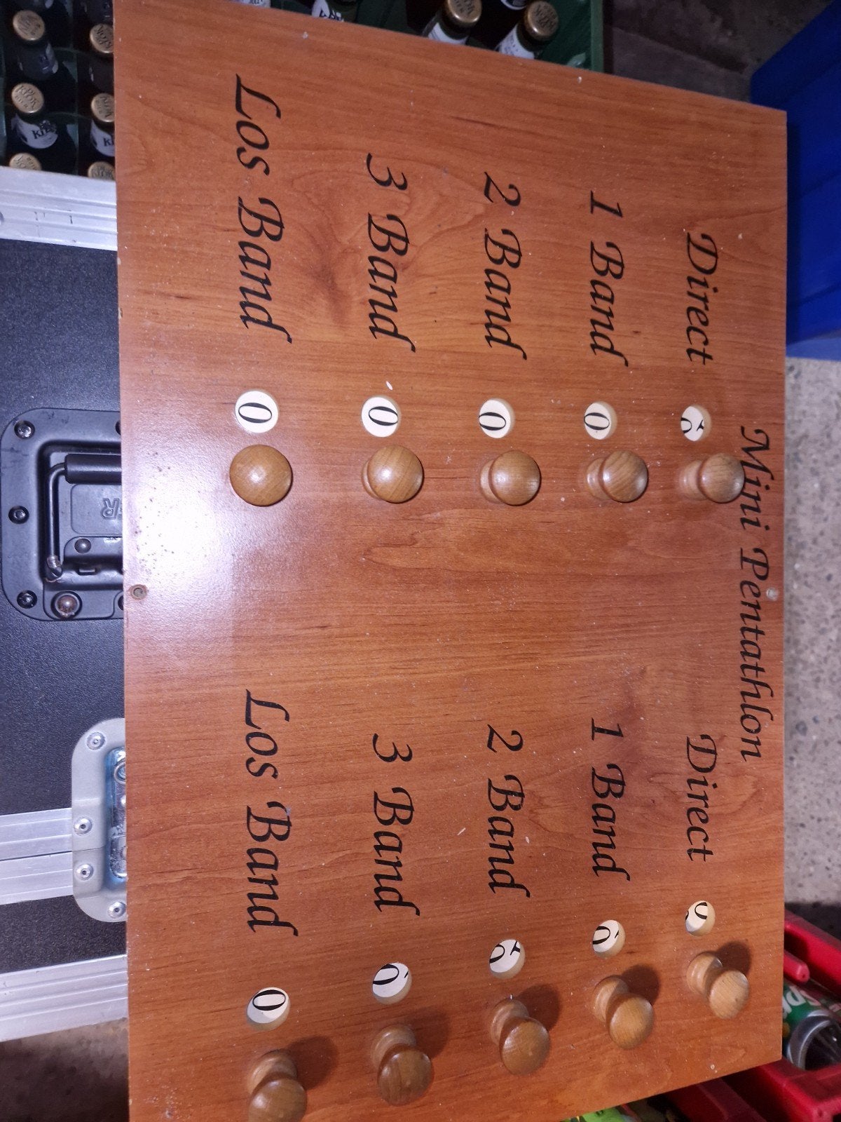 Biljart Pentathlon Scorebord Houten Spel, Een of twee spelers, Ophalen, Gebruikt