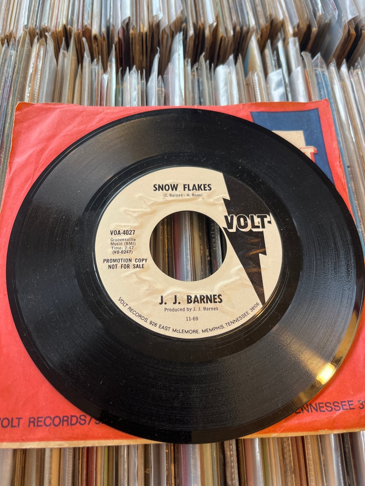 J.J. Barnes - Snow Flakes (Promo Copy) - 7 inch vinyl, 7 inch, Promo, Ophalen of Verzenden, Zo goed als nieuw