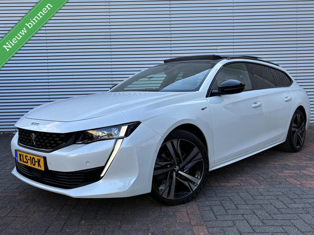 Peugeot 508 SW 1.6 PureTech GT Pano Led Carplay Leer Cruise, Auto's, 745 kg, Gebruikt, 4 cilinders, Wit