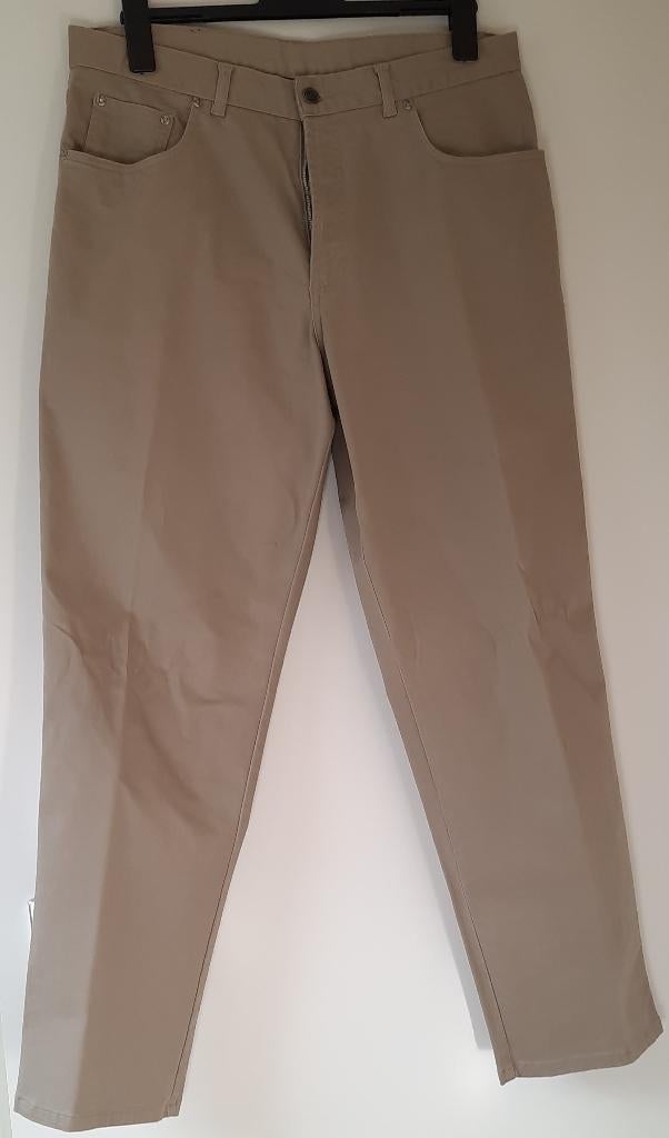 heren pantalon 5-pocket khaki stretch mt 52 Authentic, Kleding | Heren, Beige, Ophalen of Verzenden, Zo goed als nieuw, Authentic