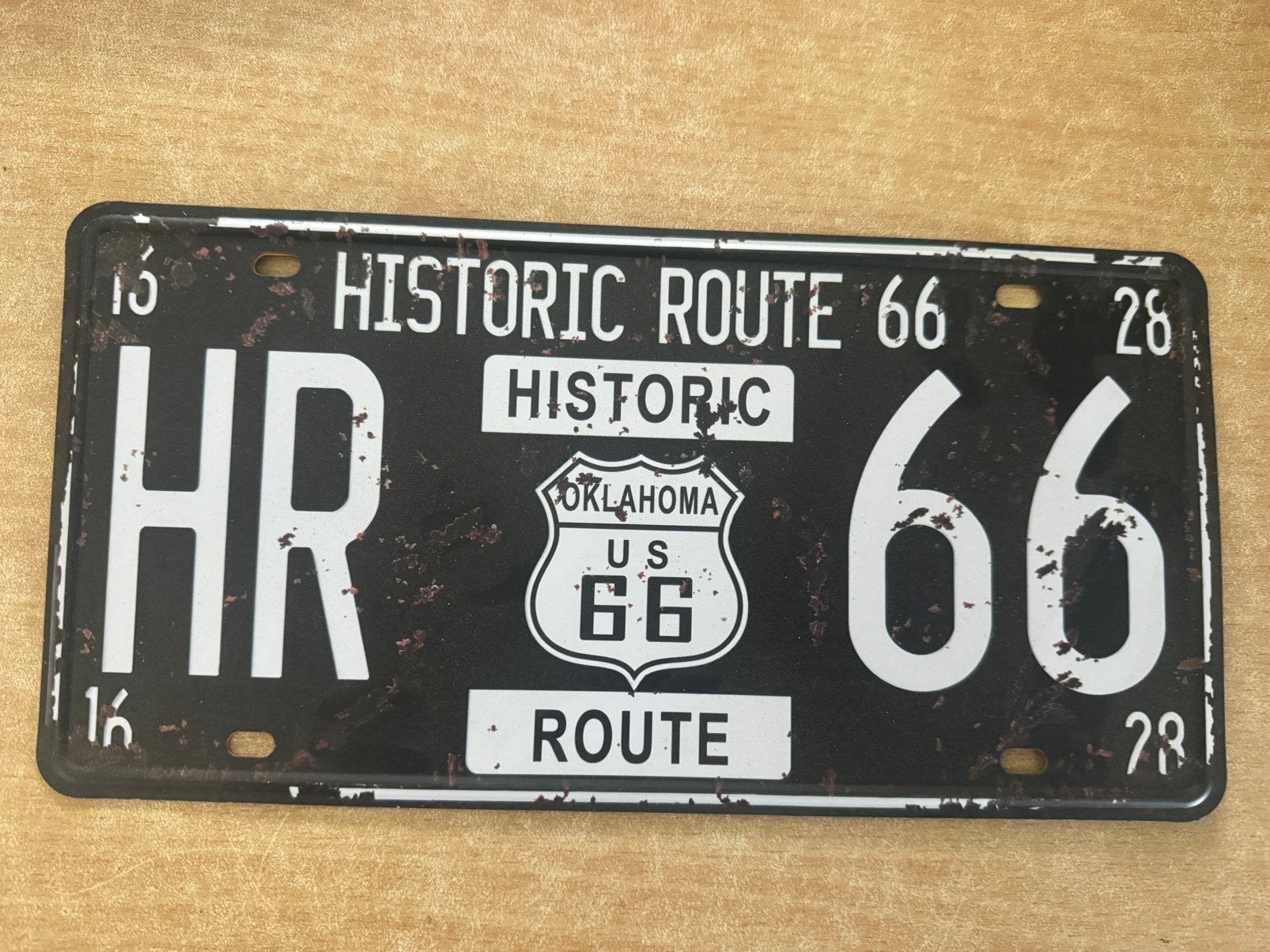 Route66 kentekenplaat, reclame bordje bar mancave, Ophalen of Verzenden, Nieuw