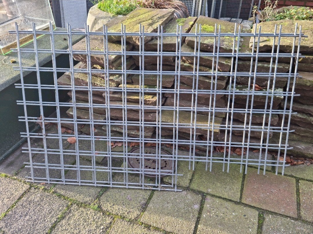 2 x Superzwaar ONVERWOESTBAAR betongaas 95cm x 150cm 10x10cm, Tuin en Terras, Gaas en Draad, Ophalen, Zo goed als nieuw, Minder dan 10 meter