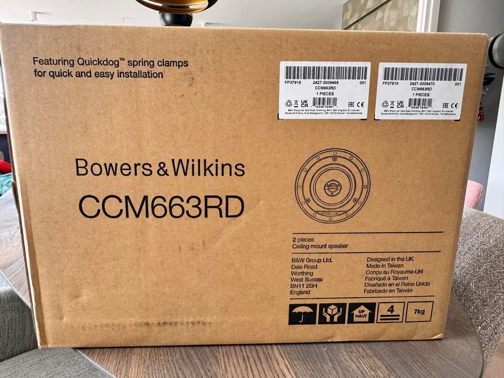 Bowers & Wilkins CCM663RD Plafondspeakers (Nieuw in doos), Ophalen of Verzenden, Nieuw, 60 tot 120 watt, Bowers & Wilkins (B&W)