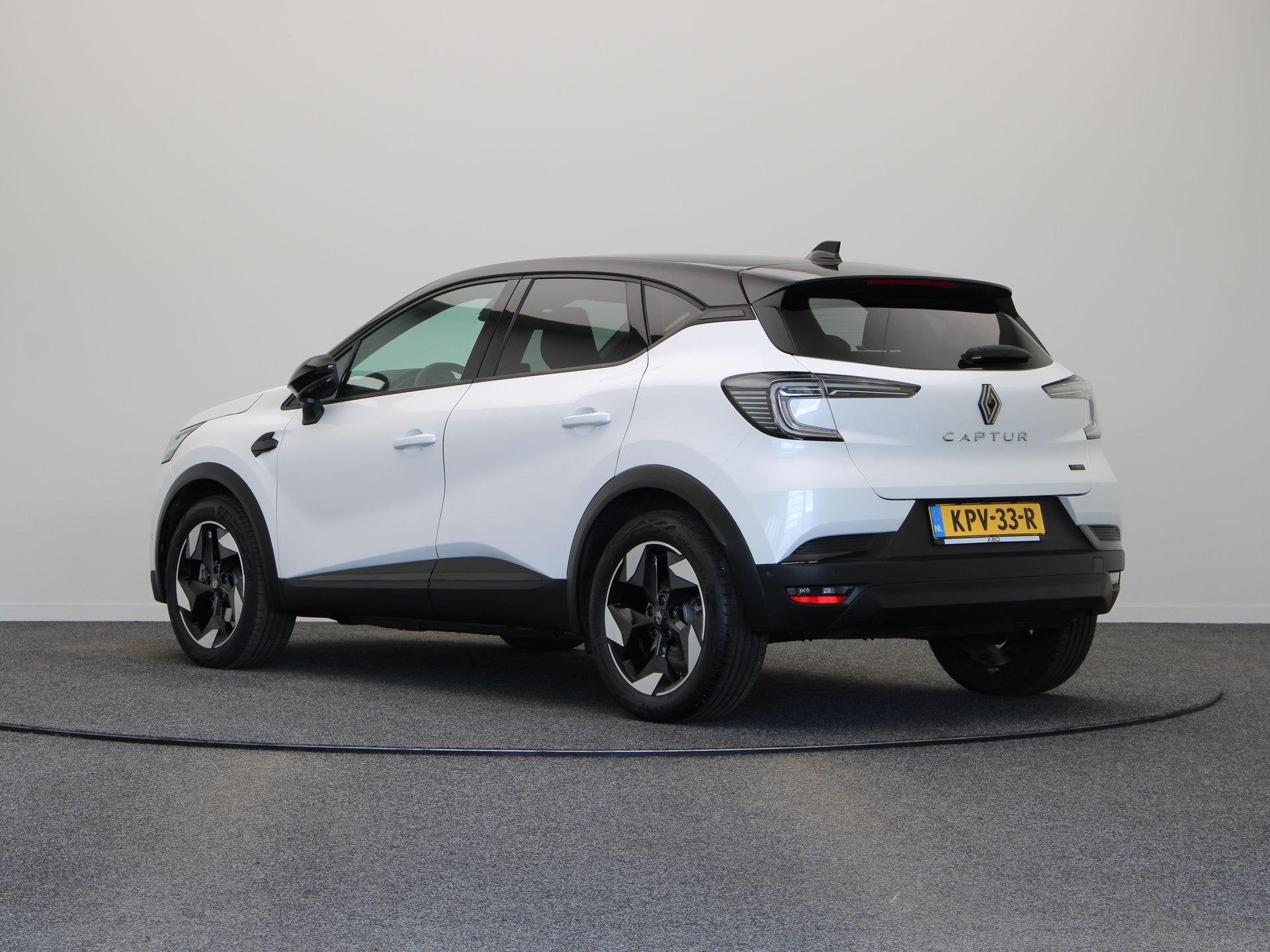 Renault Captur E-Tech full hybrid 160pk techno | Navigatie |, Auto's, Dealer onderhouden, 4 cilinders, Leder en Stof, Wit