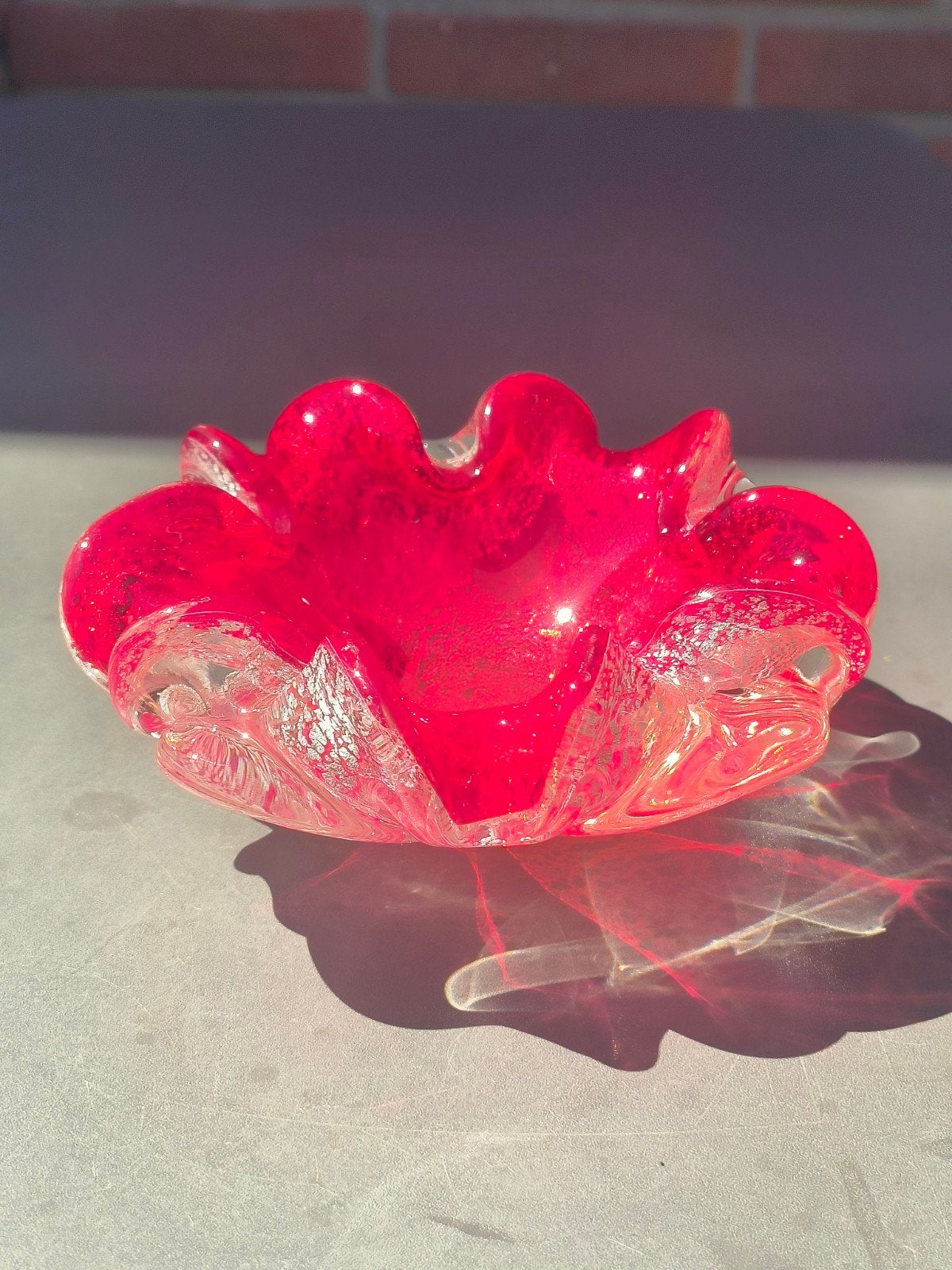 Murano schaal Italiaans Design Glas Vintage, Antiek en Kunst, Ophalen