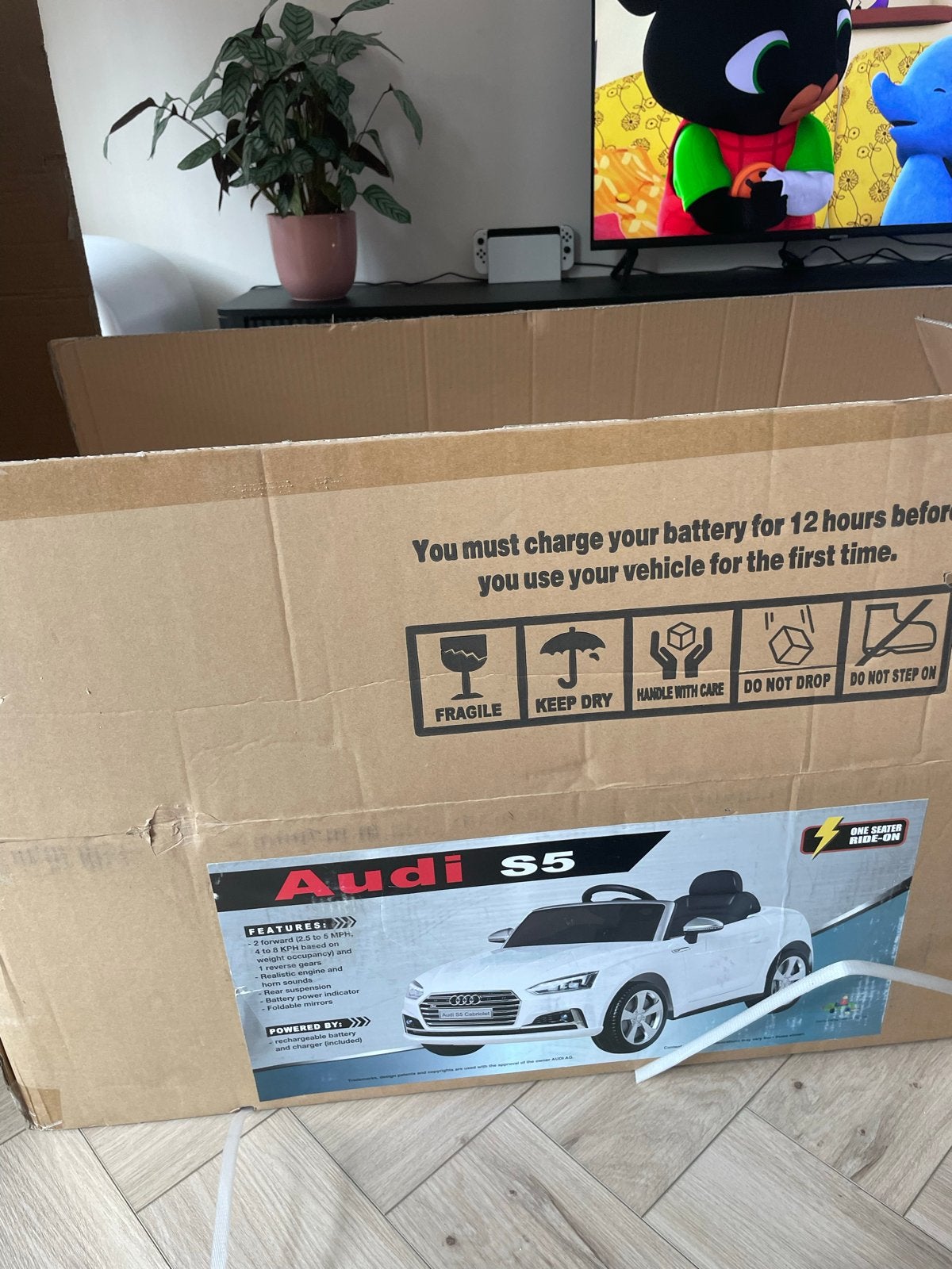 Nieuwe Audi S5 kinderauto - Elektrisch en ongebruikt, Ophalen, Nieuw, Afstandsbediening