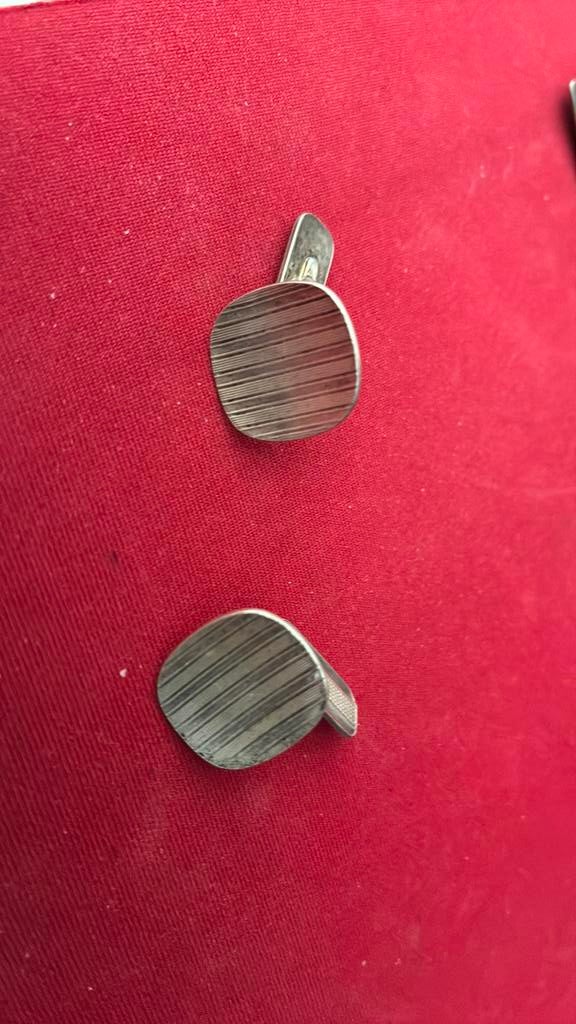 835 zilver gekeurde manchetknopen, Ophalen of Verzenden, Gebruikt, Zilver