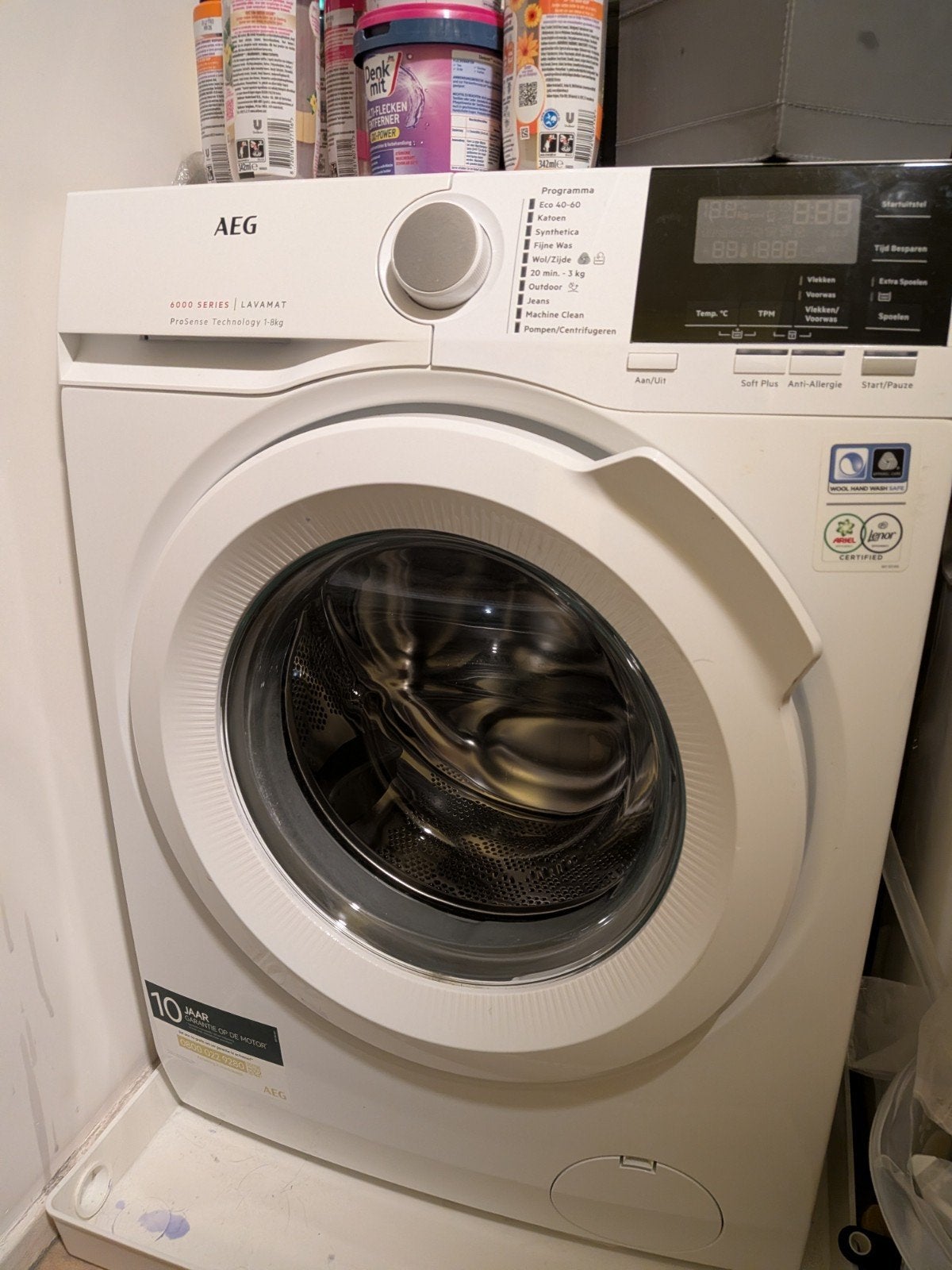 AEG 6000 Series Lavamat ProSense 8kg Wasmachine, Witgoed en Apparatuur, Ophalen, 1200 tot 1600 toeren, Gebruikt, 8 tot 10 kg