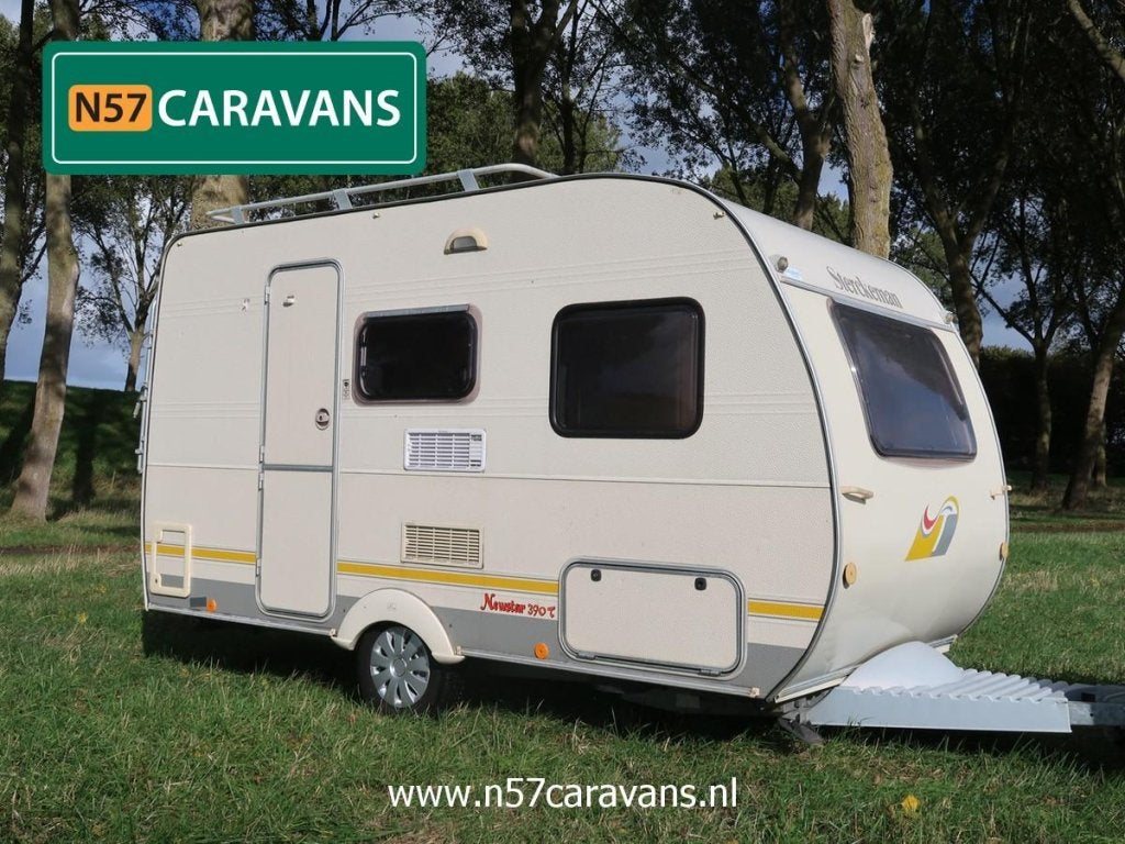 KOOPJE: Sterckeman Newstar 390 T / 5-persoons / stapelbed, Caravans en Kamperen, Dwarsbed, Sterckeman, Bedrijf, Treinzit