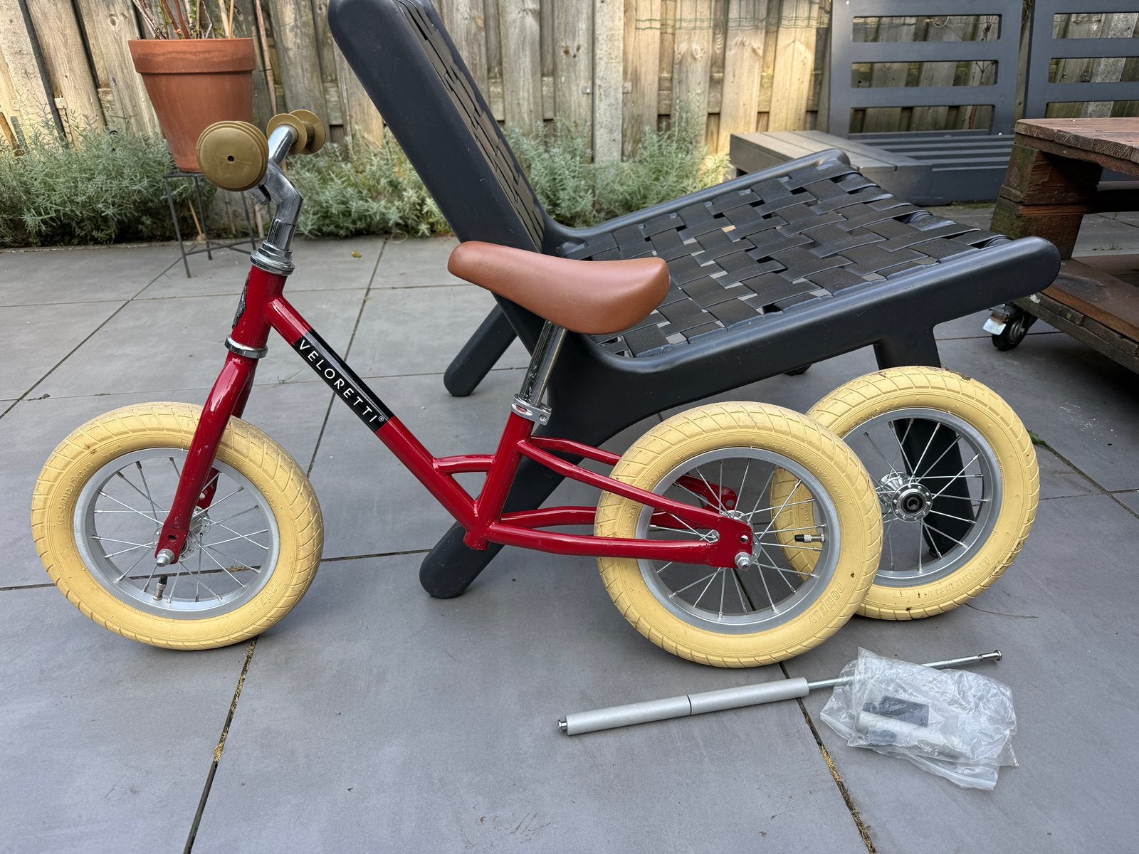 Veloretti loopfiets driewieler, Fietsen en Brommers, Ophalen, Gebruikt, Minder dan 16 inch