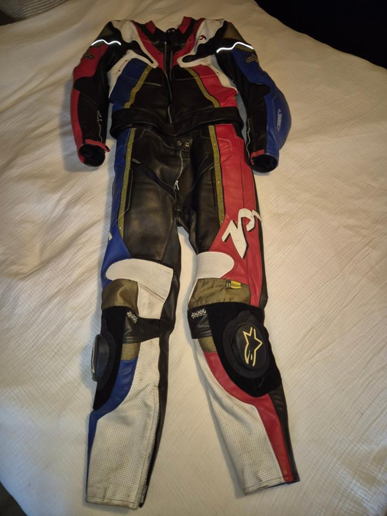 Leren motorpak maat 54, Motoren, Kleding | Motorkleding, Ophalen, Tweedehands, Heren, Overall