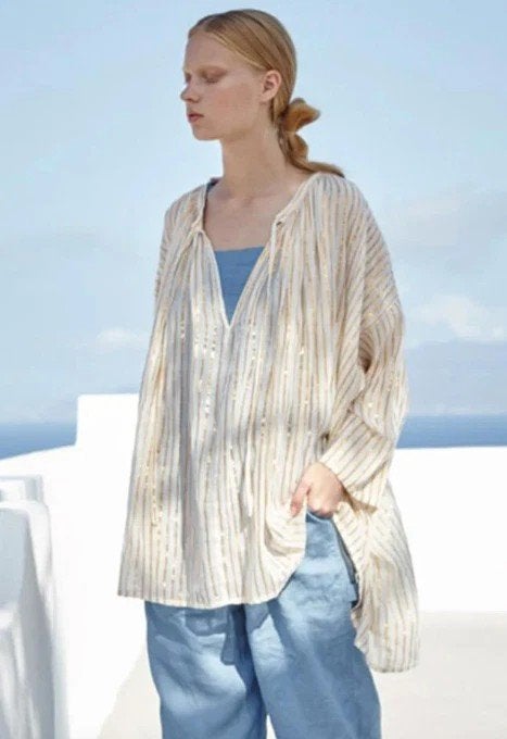 Mes Demoiselles Luchtige Blouse, Maat 38/40 (M), Mes Demoiselles, Wit, Ophalen of Verzenden