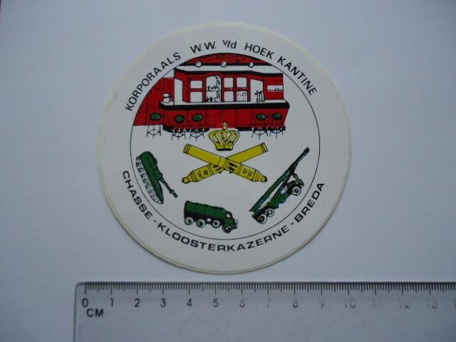 sticker oud Breda Leger kazerne Chasse Klooster dienstplicht, Verzenden, Zo goed als nieuw, Bedrijf of Vereniging