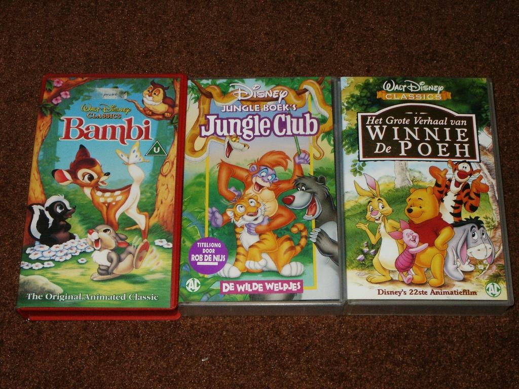 Walt Disney, Bambi, Winnie de Poeh en Jungle boek's, Cd's en Dvd's, VHS | Film, Alle leeftijden, Ophalen of Verzenden, Zo goed als nieuw