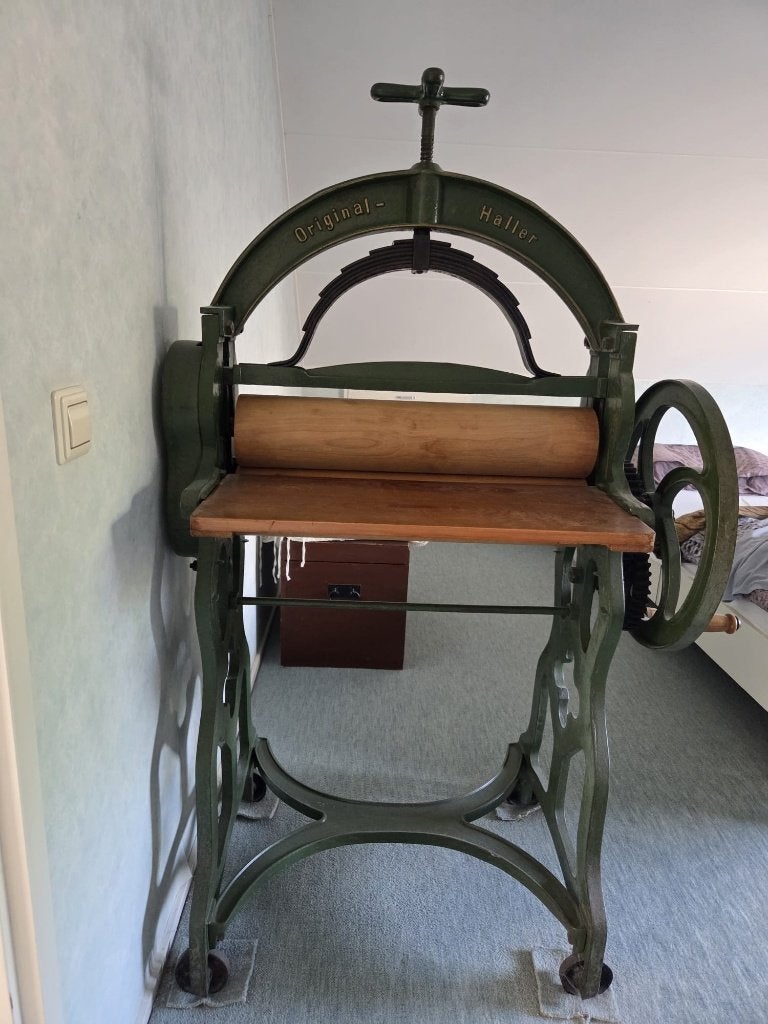 Mangel antiek, gietijzer, Ophalen