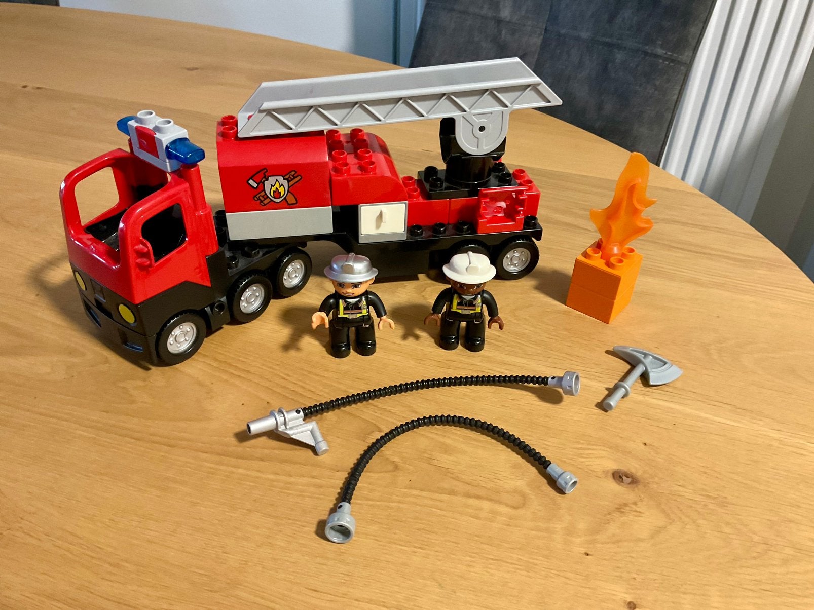 Duplo Brandweerwagen, Ophalen, Gebruikt