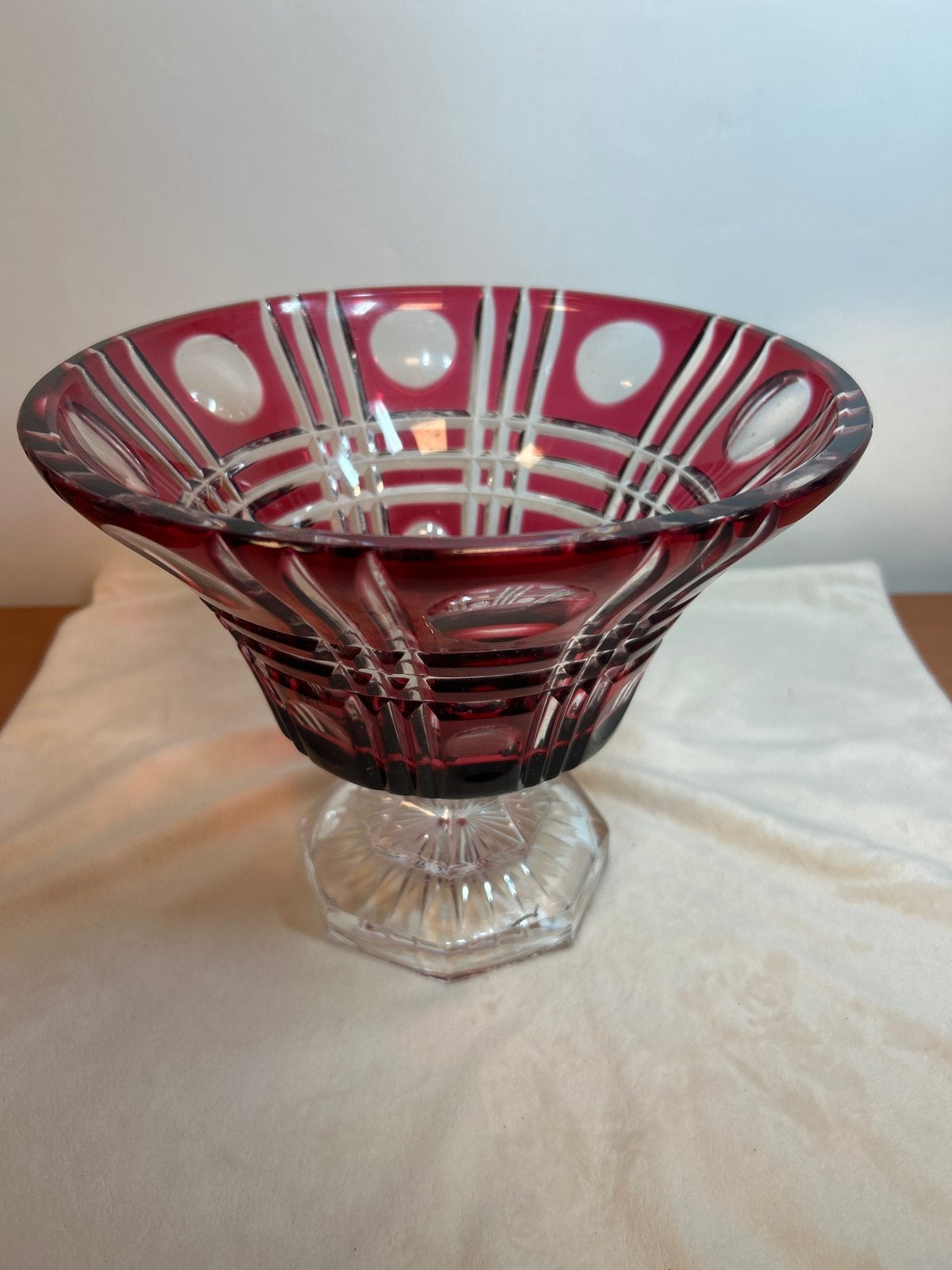 vintage kristallen fruitschaal  van Val Saint Lambert, Ophalen of Verzenden