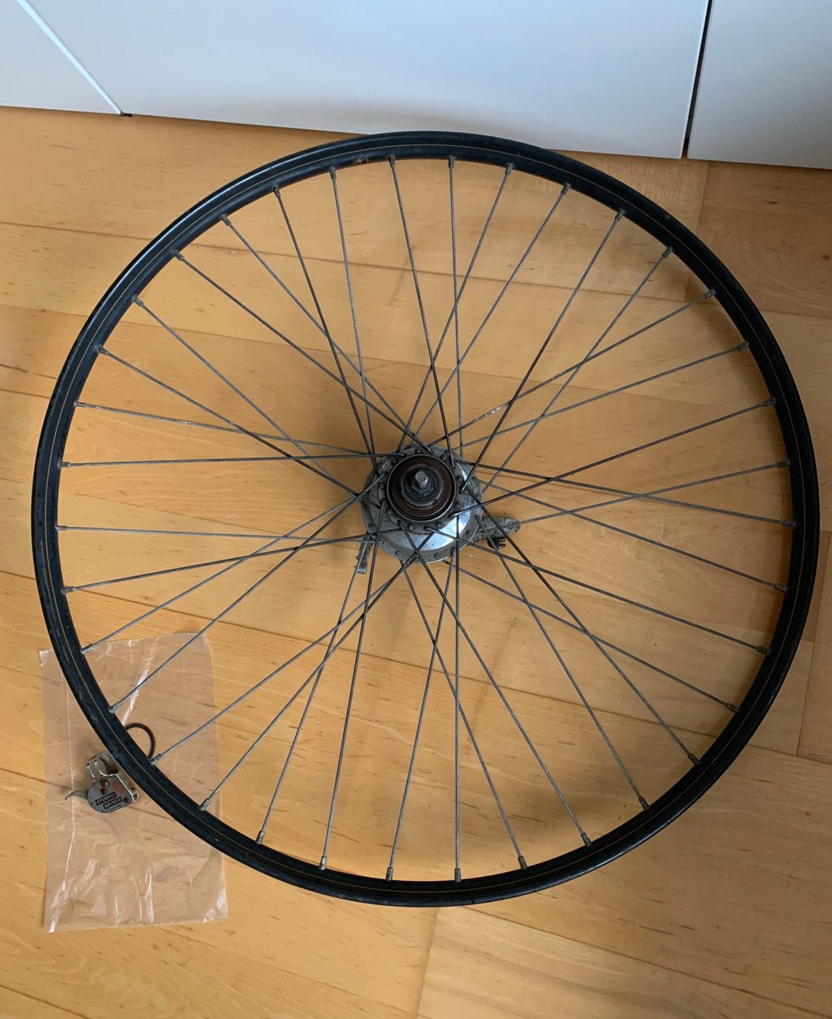Origineel achterwiel wiel van een Gazelle oldtimer uit 1959, Fietsen en Brommers, Gebruikt, Staal, Oldtimerfiets, Ophalen