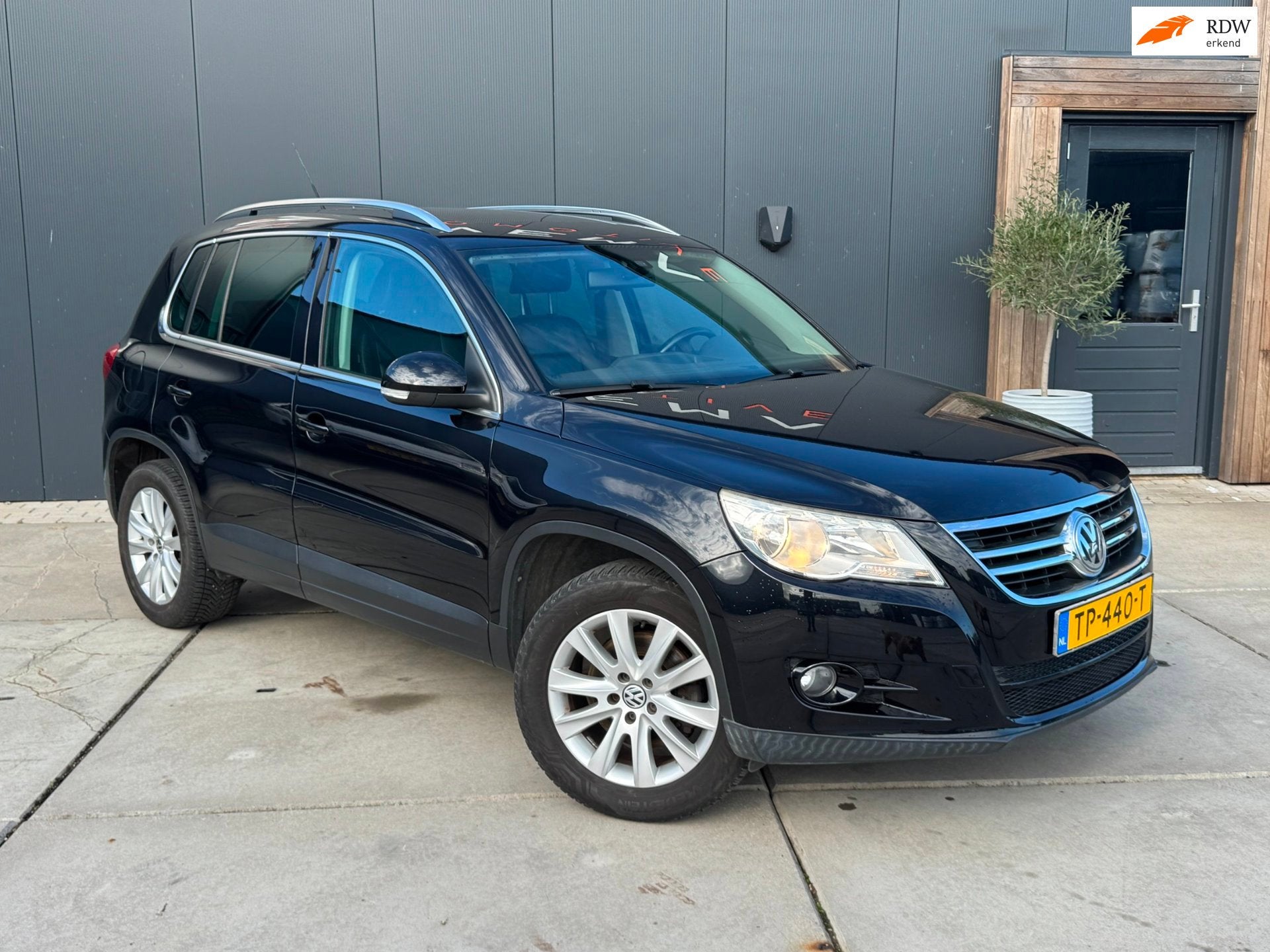 Volkswagen Tiguan 1.4 TSI Trend&Fun 4Motion 4x4 2008 Airco P, Auto's, Zwart, 4 cilinders, Zwart, Leder