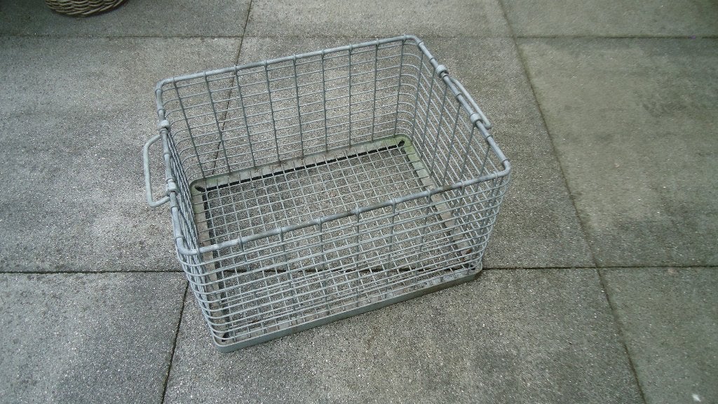 metalen draadmand gegalvaniseerd vintage, Ophalen