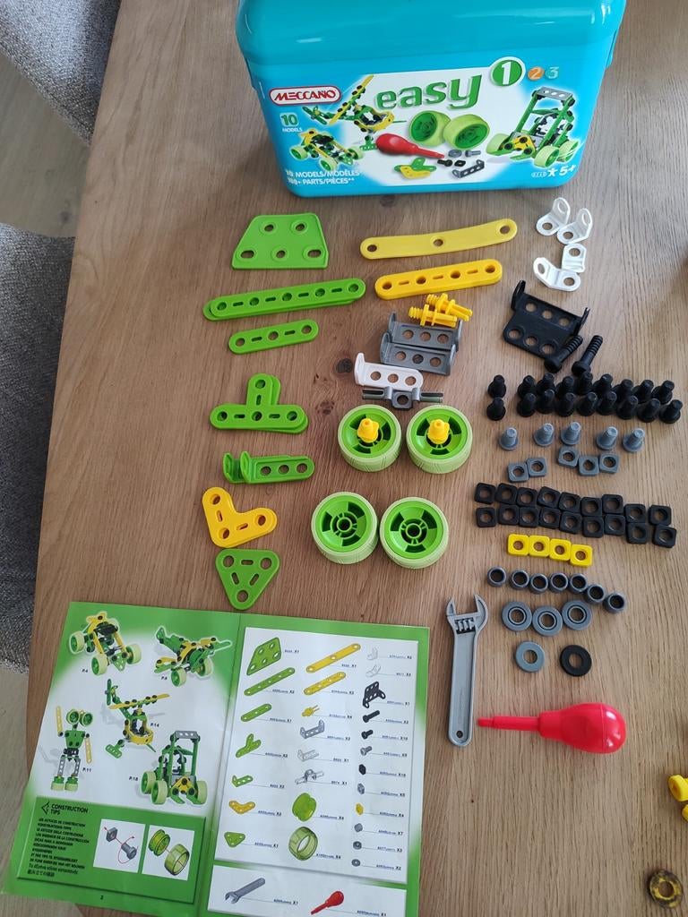 Meccano easy bouwset, koffertje met paar set, Ophalen of Verzenden, Gebruikt, Overige merken