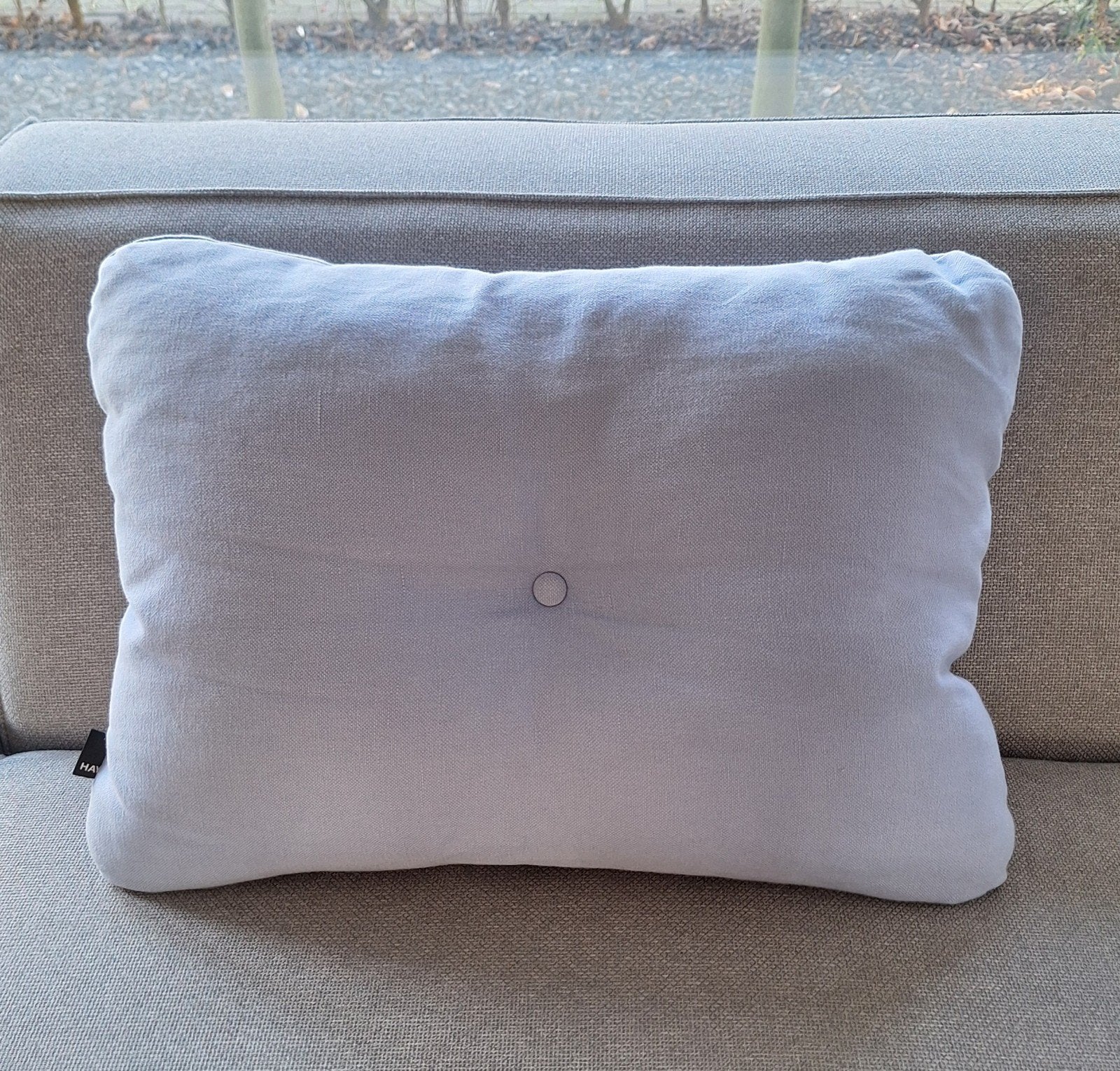 Hay mini dot XL kussen, Ophalen of Verzenden, Gebruikt, Blauw, Rechthoekig