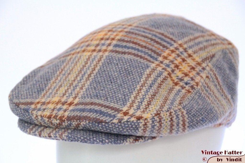 Flatcap Platte pet Hawkins zacht blauw tweed maat 59 nieuw, Nieuw, Ophalen of Verzenden, Pet, 58 of 59 cm (L, 7¼ of ⅜ inch)