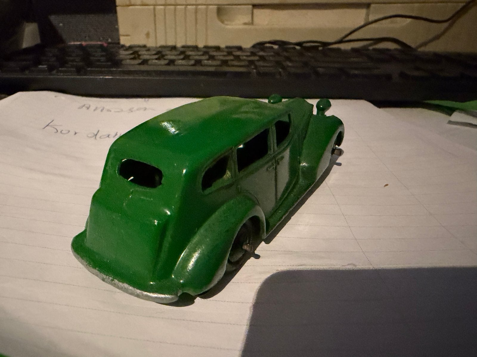 Dinky Toys 39 Packard Zeer Oud - Groene Modelauto, Gebruikt, Auto, Dinky Toys, Ophalen of Verzenden