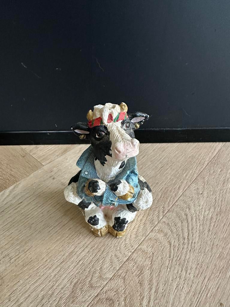 Decoratieve Koe Beeldje - Boerderijdier Figuur, Ophalen of Verzenden, Gebruikt, Boerderijdier, Beeldje of Figuurtje