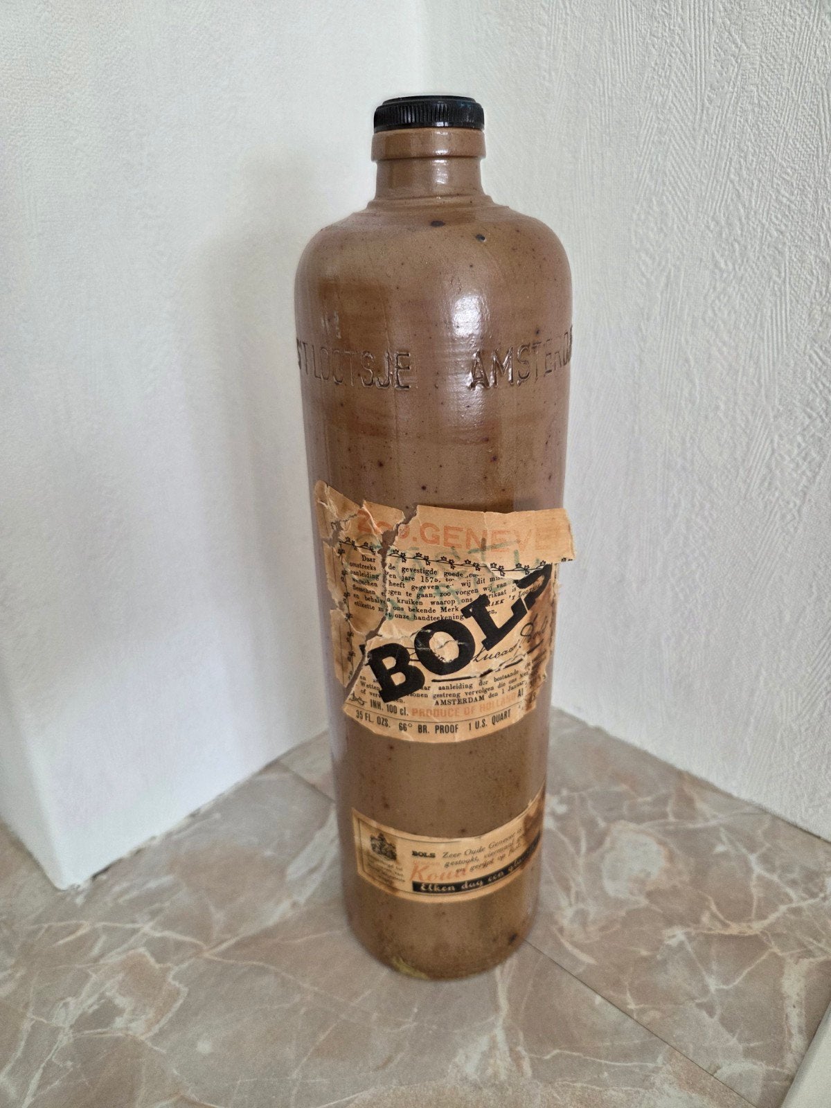 Antieke Bols Jenever Kruik - Erven Lucas Bols Amsterdam, Ophalen