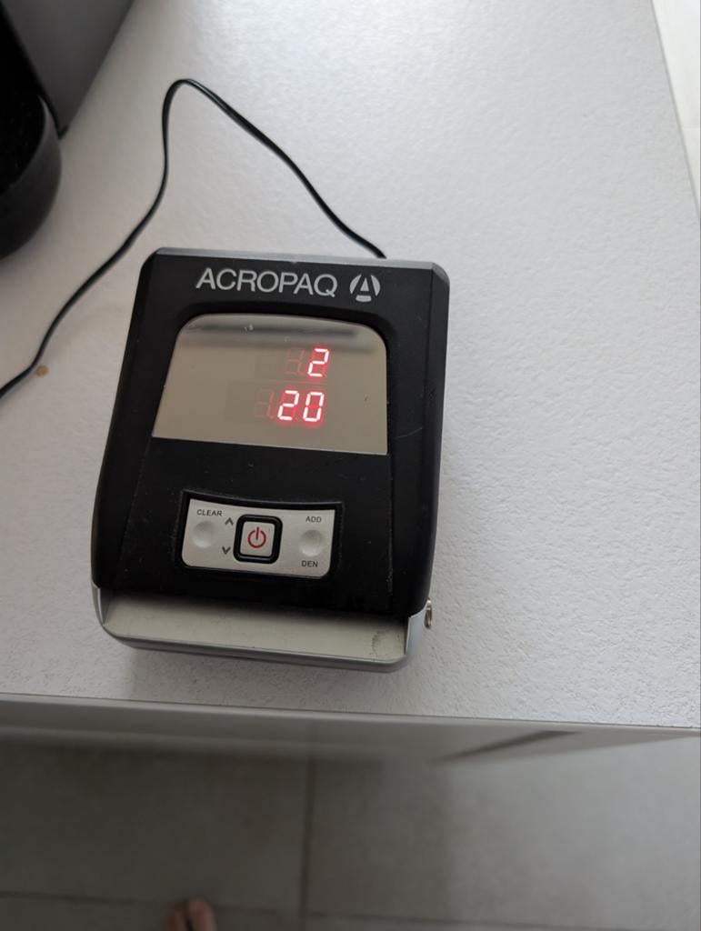 Valsgeld detector acropaq AT110
Paar keer gebruikt. Als nieu, Ophalen, Zo goed als nieuw