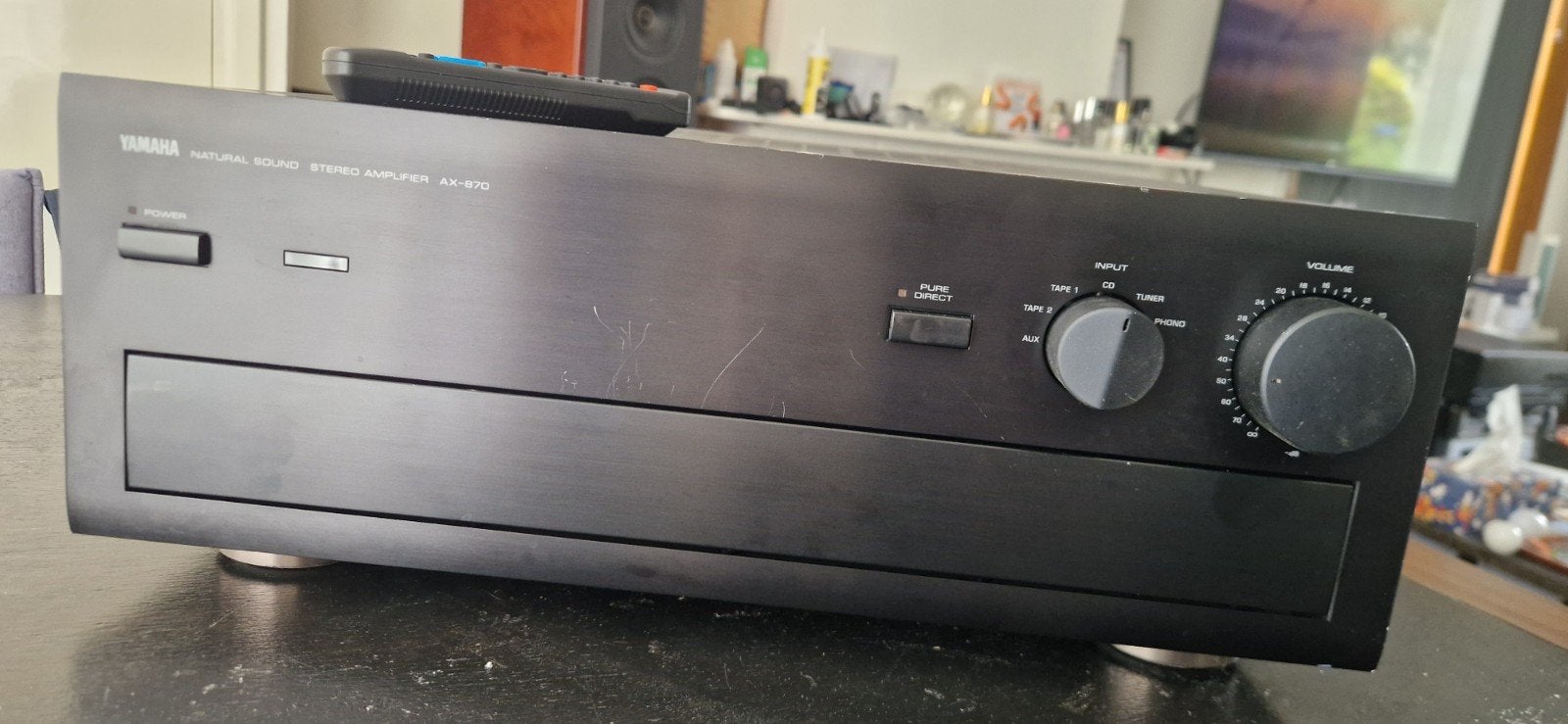 Yamaha Natural Sound Stereo Amplifier AX-870, Audio, Tv en Foto, Versterkers en Receivers, Gebruikt, Yamaha, Ophalen of Verzenden